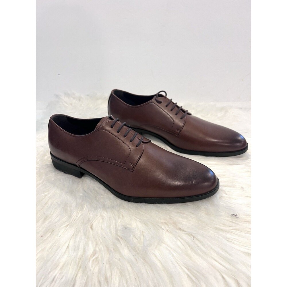 ZARA Men Brown Pointed Toe Lace Up Derby Dress Shoes Size US 11 EUR 44 2400/220